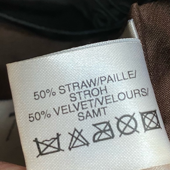 PETER BETTLEY London Chocolate Brown Straw Velvet Feather Fascinator Hat - Picture 15 of 16